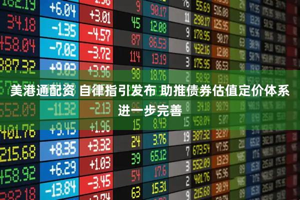 美港通配资 自律指引发布 助推债券估值定价体系进一步完善