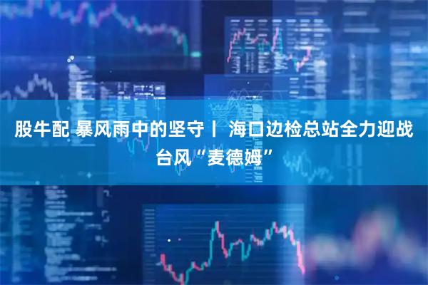 股牛配 暴风雨中的坚守丨 海口边检总站全力迎战台风“麦德姆”