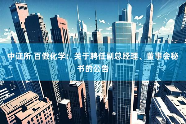 中证所 百傲化学：关于聘任副总经理、董事会秘书的公告